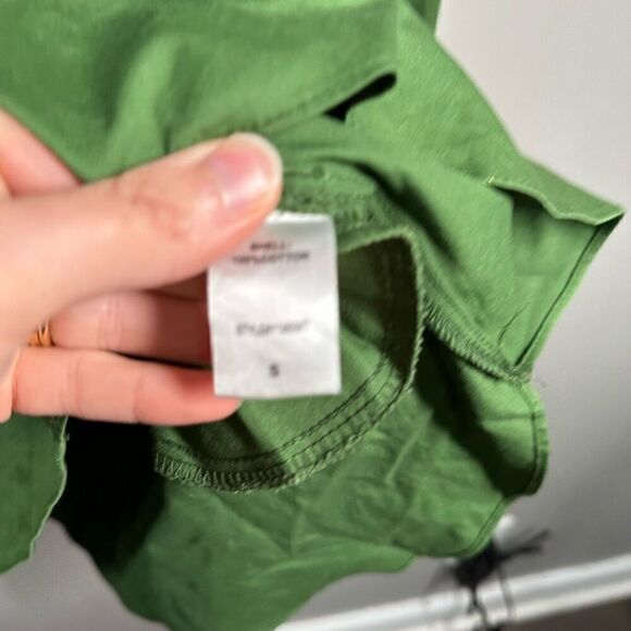 Tuckernuck Pomander Place ballon lantern sleeve green Maisie poplin tunic mini s - Picture 8 of 12